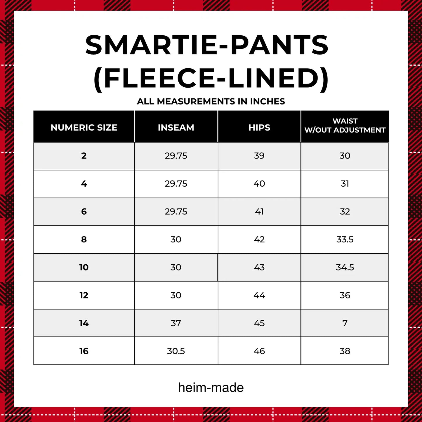 Pants--Fleece-Lined, Black (Heim)