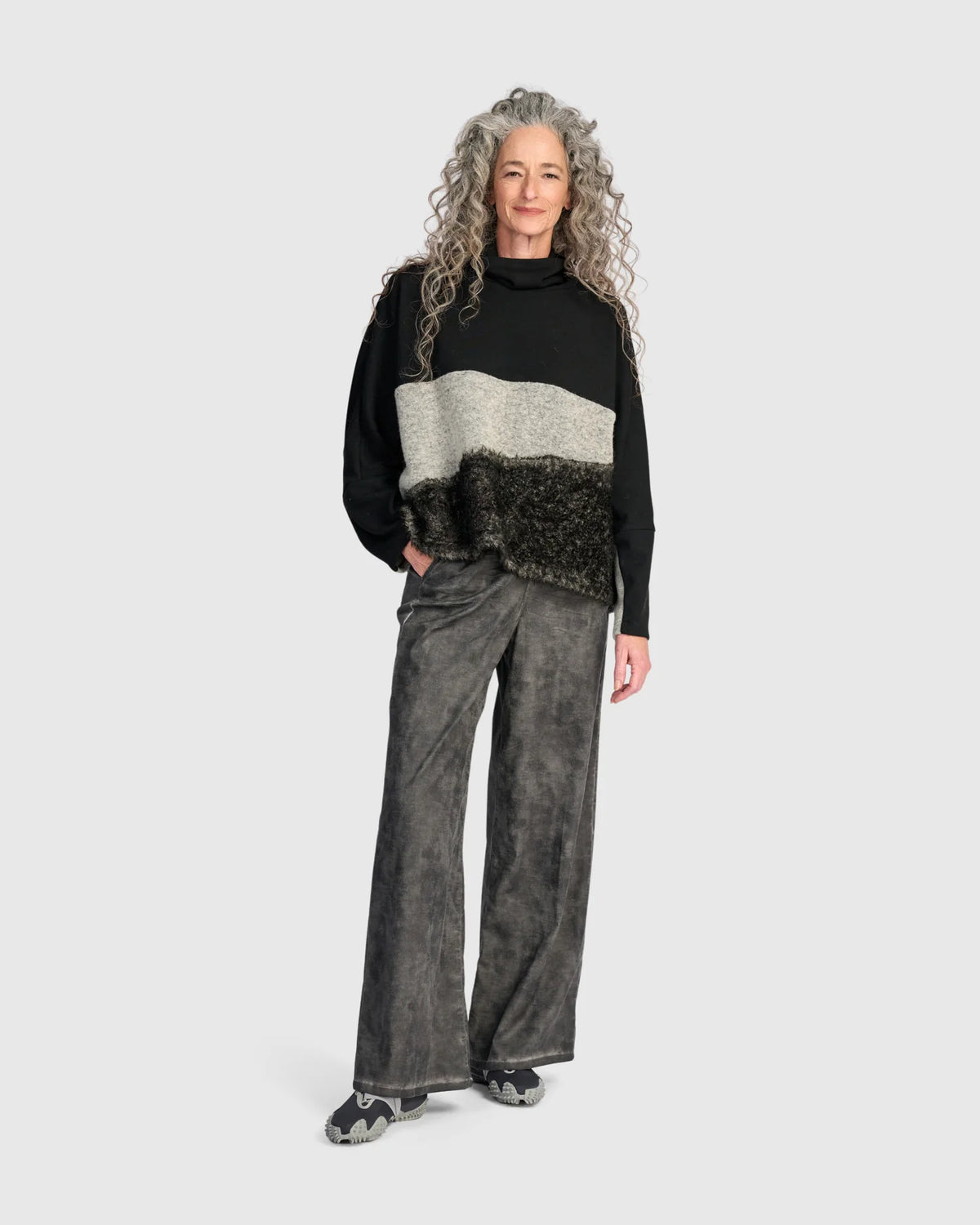 Sweater--"Urban Millie", Turtleneck, Long Sleeves, "Storm" (Alembika)