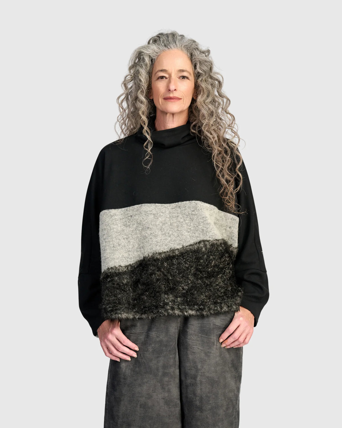 Sweater--"Urban Millie", Turtleneck, Long Sleeves, "Storm" (Alembika)