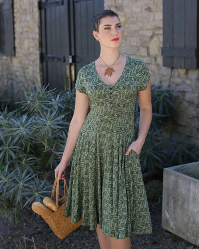 Dress--"Besi", V-Neck, Cotton Jersey Knit, Royal Blue--"Chickadee" (Effie's Heart)