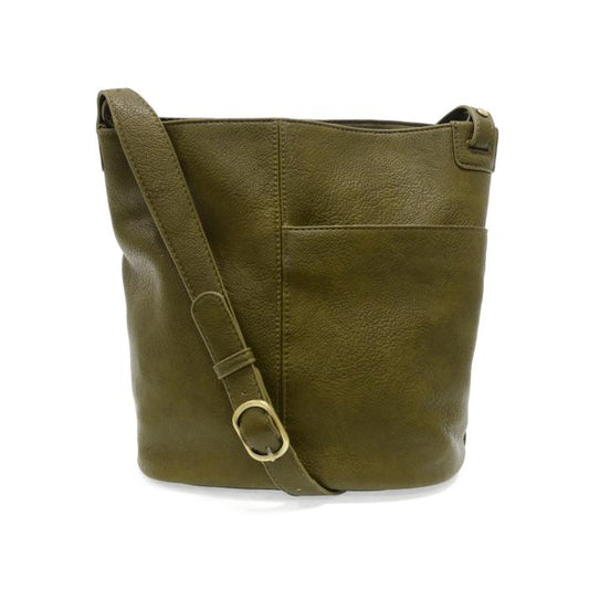 Bucket Bag--"Bindi", Vegan Leather, 3 Colors (Joy Susan)