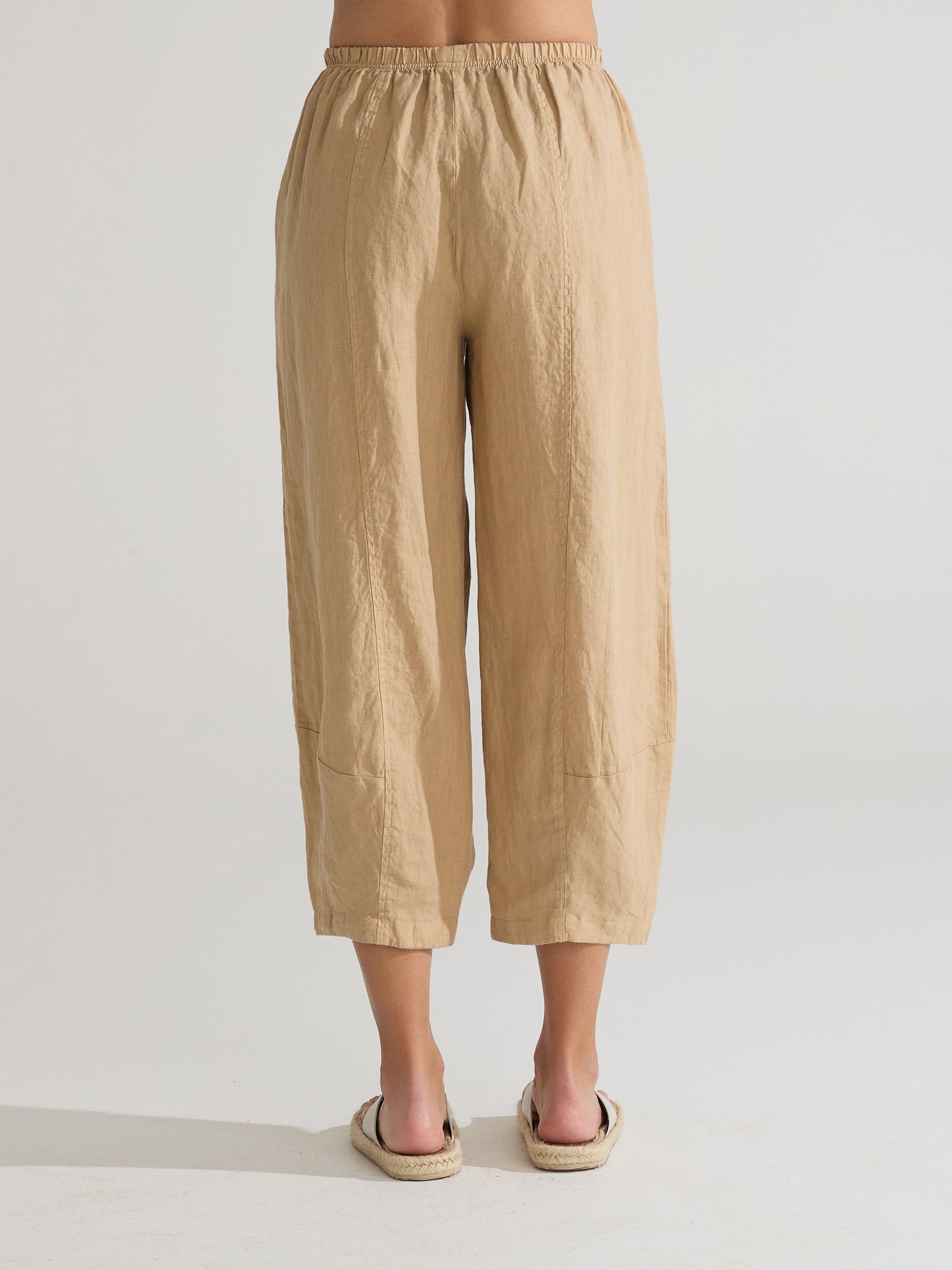 Pants--Lantern-style, Linen, "Cashew" (Cut Loose)