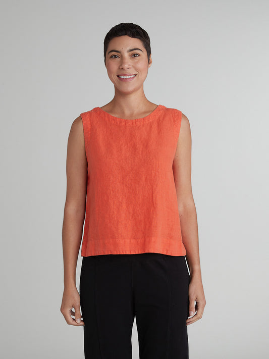 Top--Shell, Sleeveless, Linen, Blush (Cut Loose)