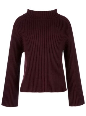 Sweater--"Hera", Mock Turtleneck, Raisin (Kut from the Kloth)