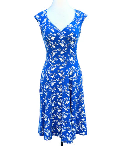 Dress--"Ready", Cross Neckline, Cotton Jersey Knit, "Sonnenblumen" (Effie's Heart) (Copy)
