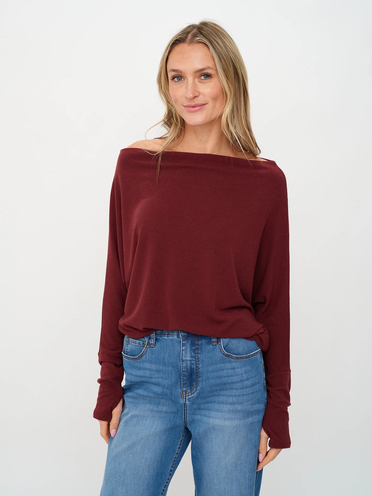 Top--"Anywhere", LONG Sleeved, Many Colors (Six Fifty)