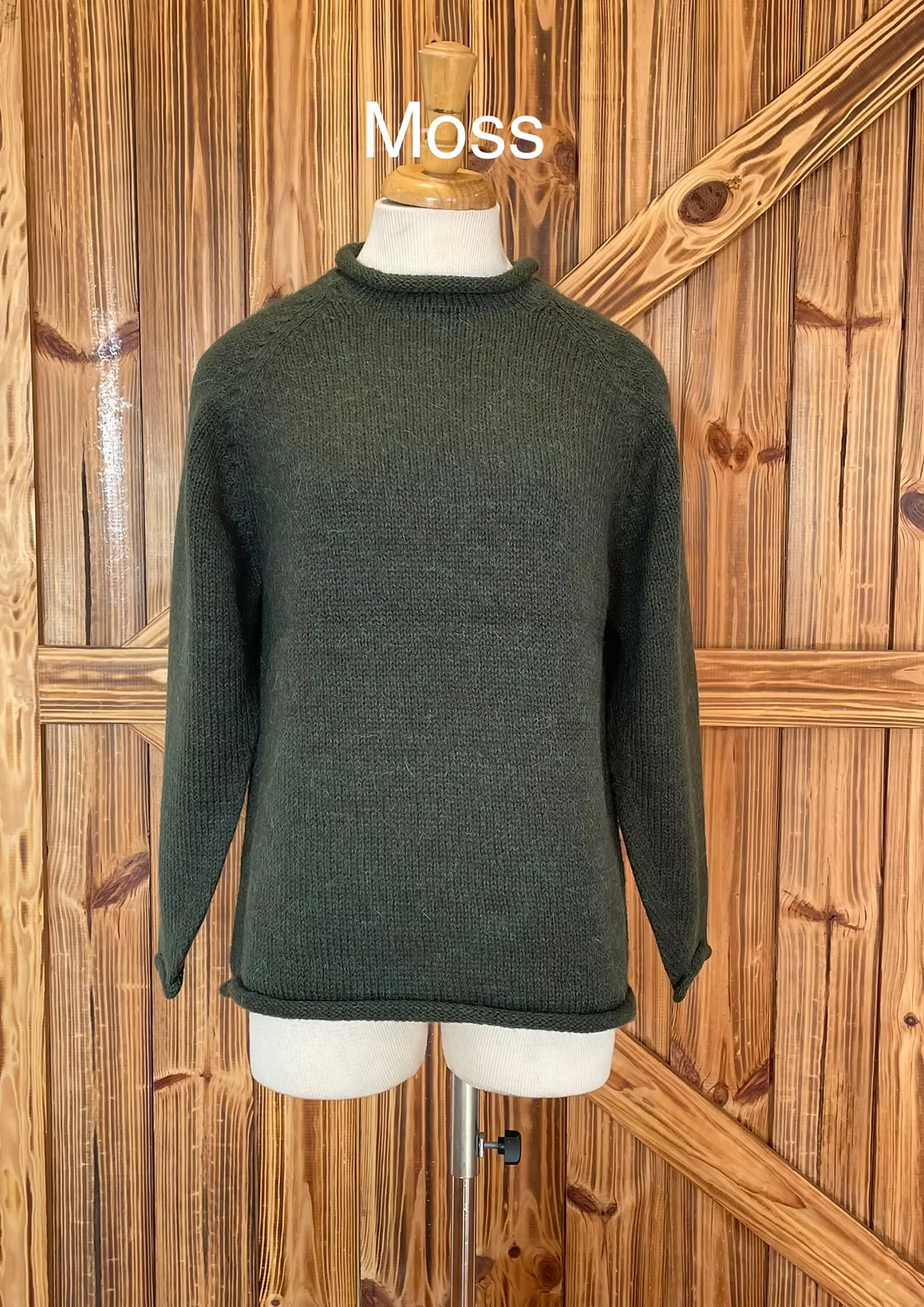 Sweater--Rolled Edge, Alpaca, Many Colors (South American Side)