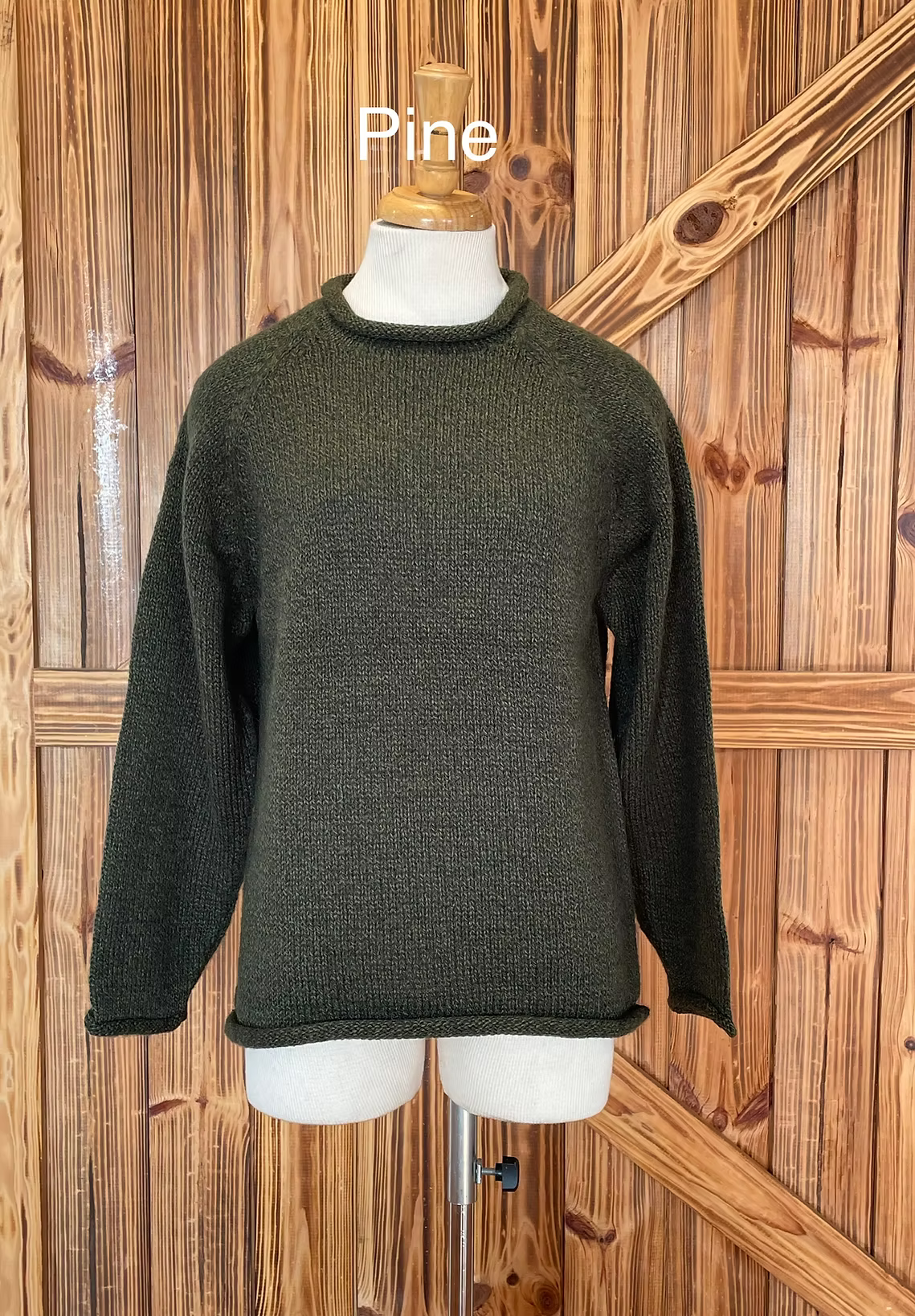 Sweater--Rolled Edge, Alpaca, Many Colors (South American Side)
