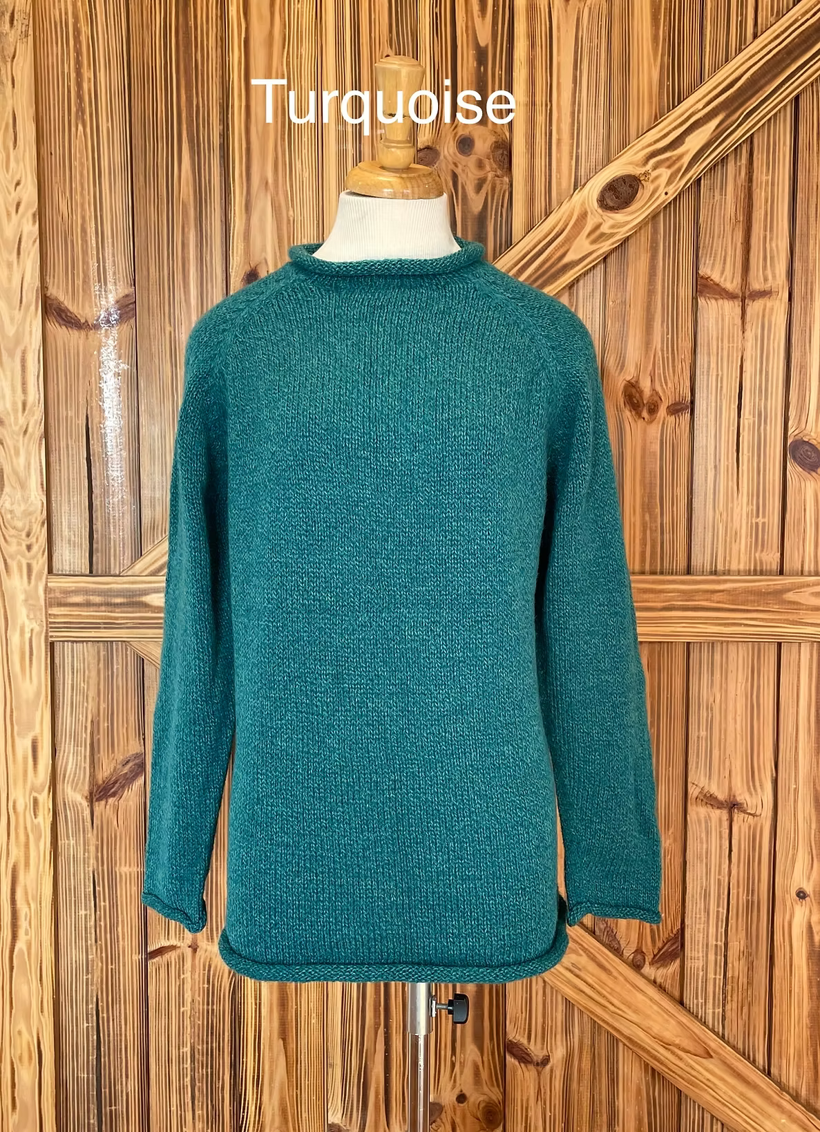 Sweater--Rolled Edge, Alpaca, Many Colors (South American Side)
