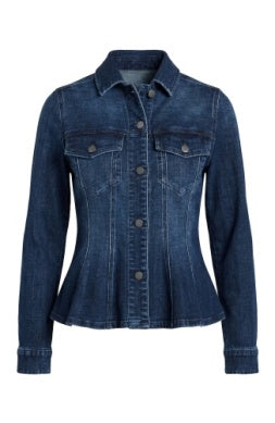 Jacket--"Trucker". Fit and Flare, Cotton-Blend, Denim (Liverpool LA)