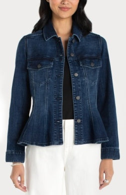 Jacket--"Trucker". Fit and Flare, Cotton-Blend, Denim (Liverpool LA)