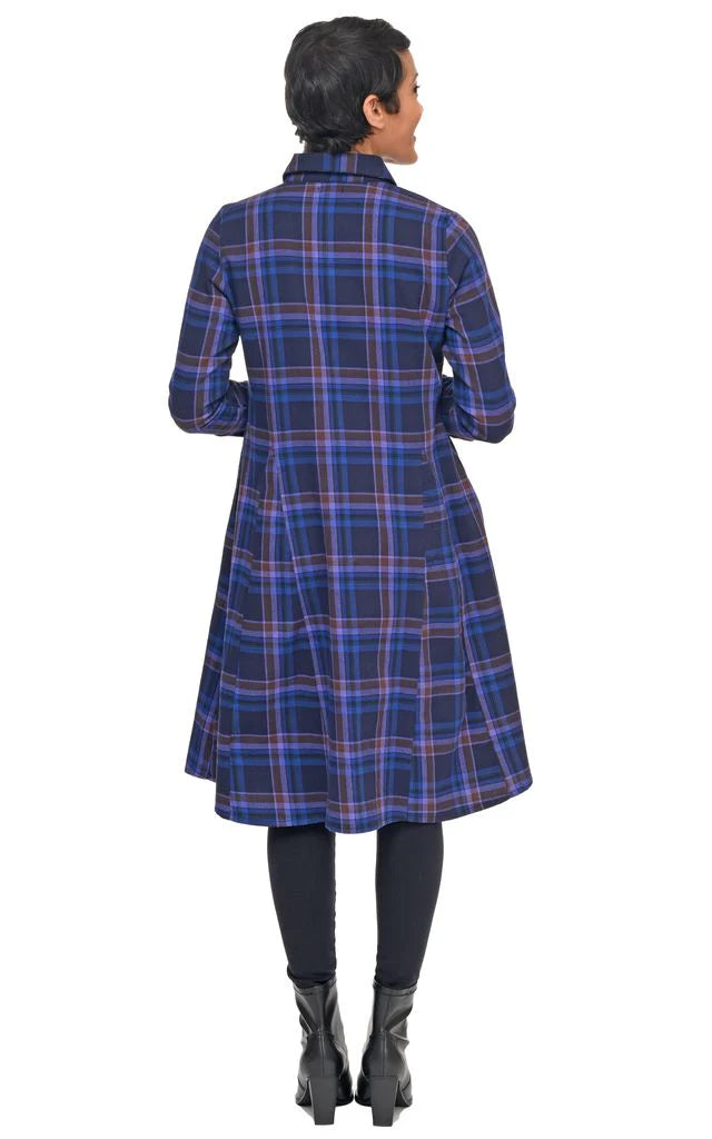 Dress--"Sheridan", Flannel, 3 Plaid Patterns (Tulip)