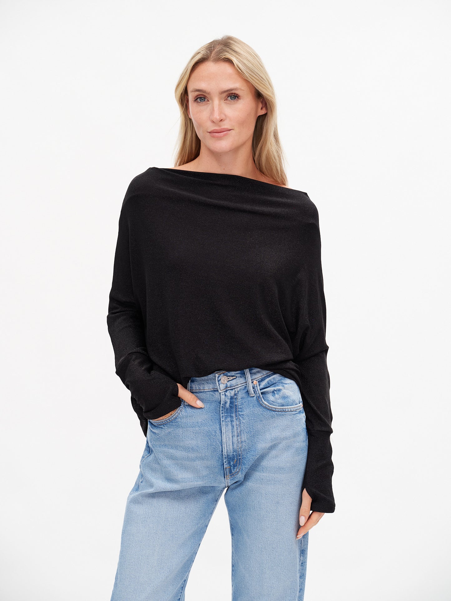 Top--"Anywhere", LUREX, Silver or Black (Six Fifty)