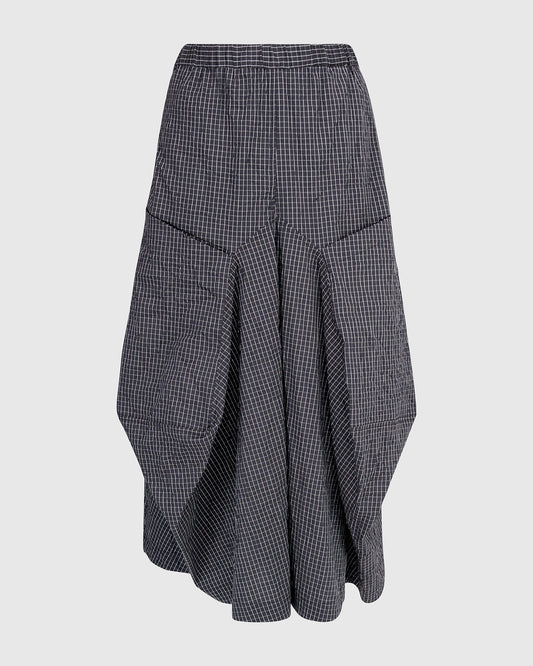 Pants--"Grid", Grid Pattern--Black & White (Alembika)