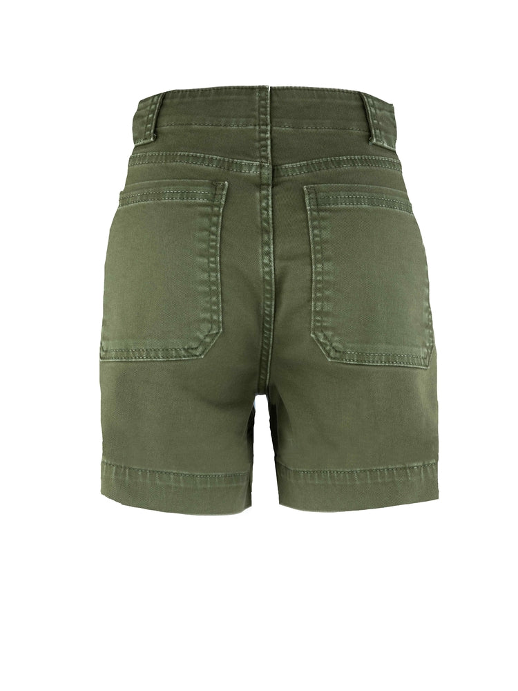 Shorts--"Jane", Jean, Patch Pockets, OLIVE (Kut from the Kloth)
