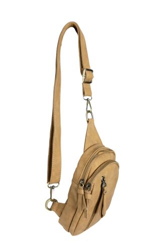 Crossbody--"Skylar", SUEDED Vegan Leather, 3 Colors (Joy Susan)